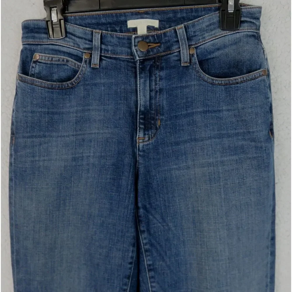 Womens‎ Eileen Fisher Jeans Size 2 Made in USA Blue Cotton Cropped Capri 28x27 - Picture 3 of 11